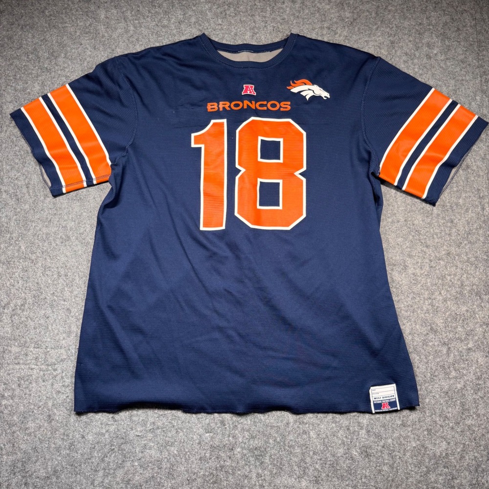 Peyton‎ Manning Denver Broncos Navy Blue Jersey Shirt Mens 18 NFL Fan Gear